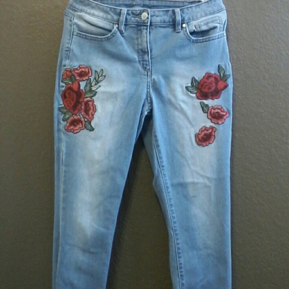 Rose skinny jeans